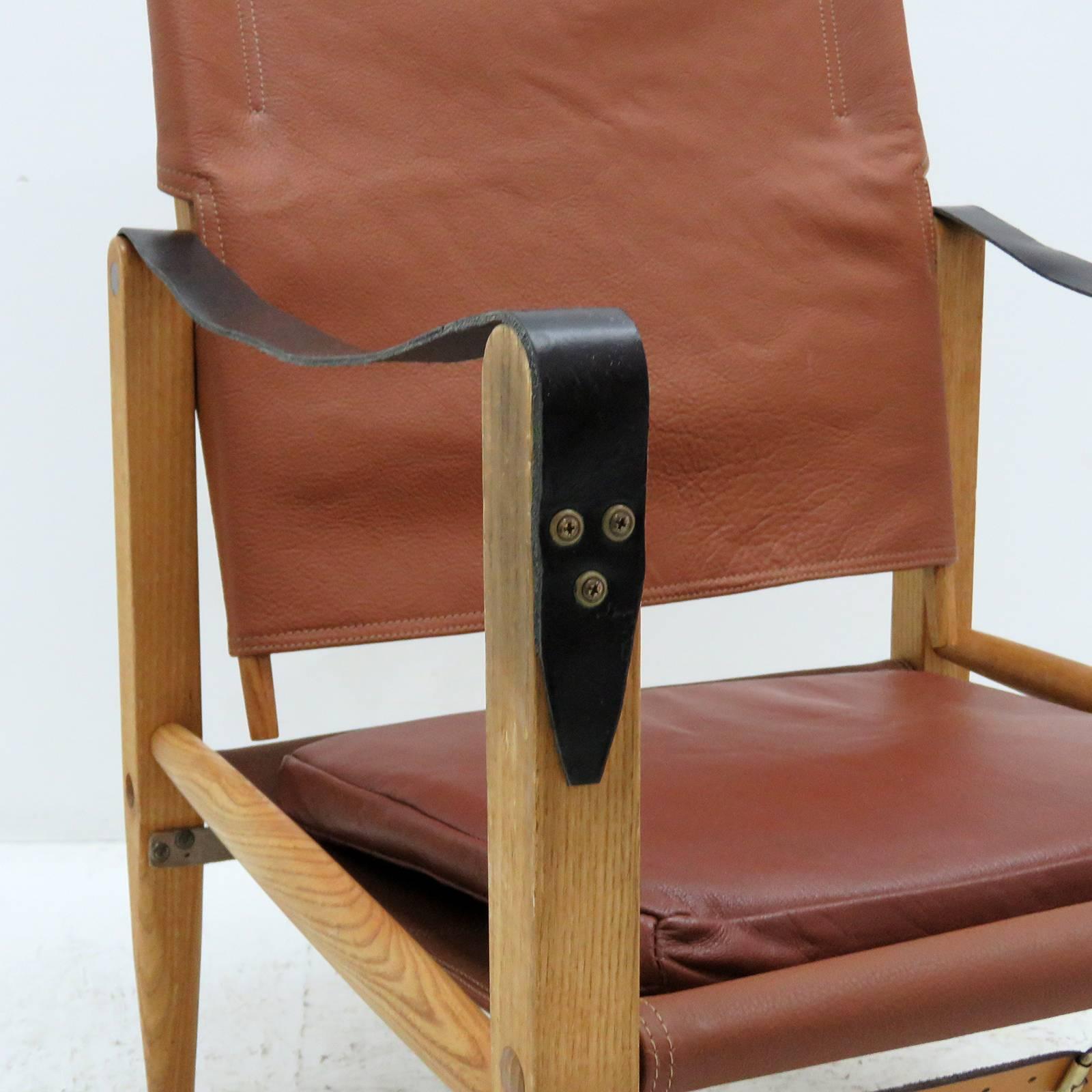 Leather Safari Chair by Kaare Klint, 1969