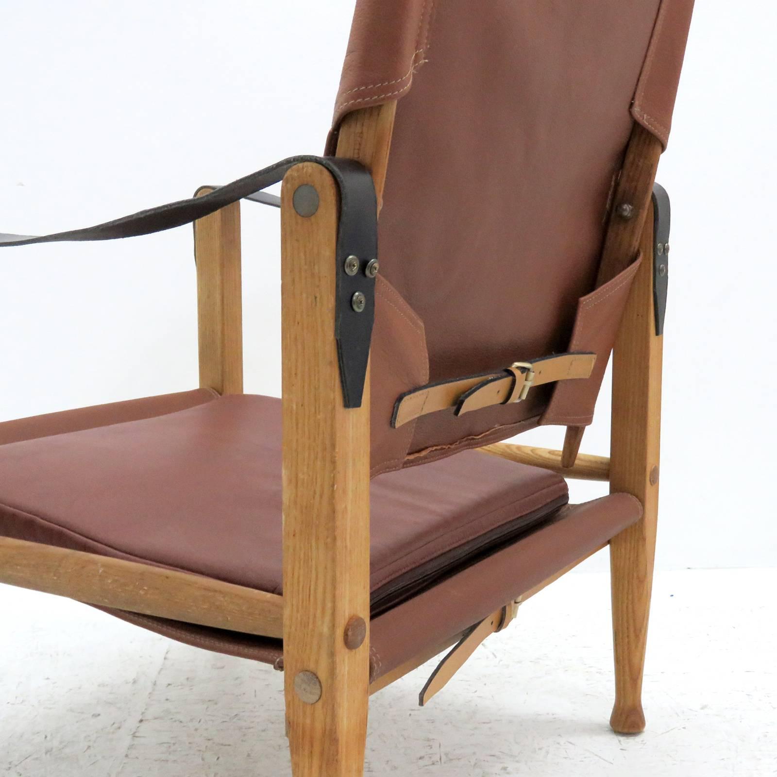 Safari Chair by Kaare Klint, 1969 In Excellent Condition In Los Angeles, CA