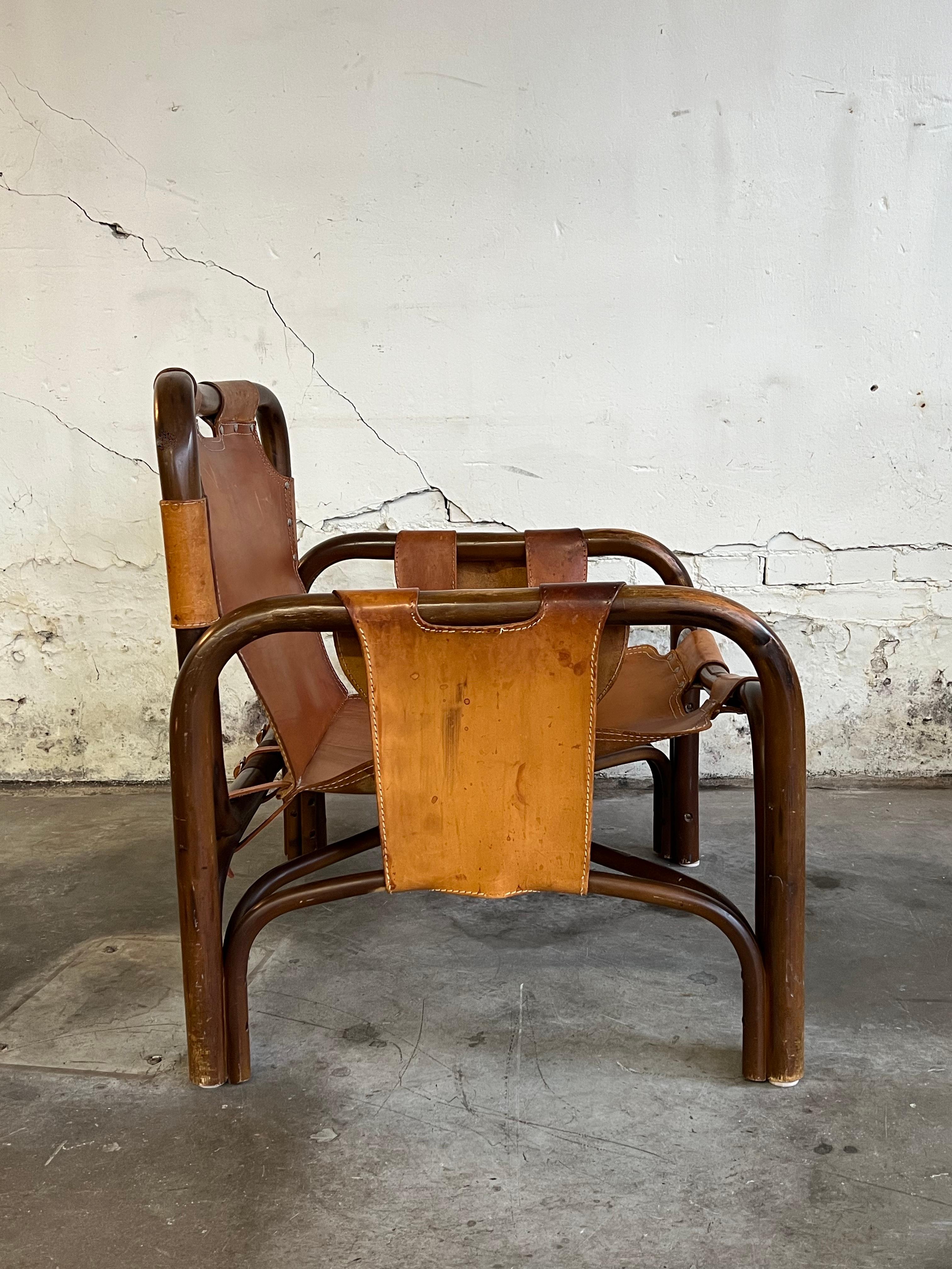 Mid-Century Modern Safari chair by Tito Agnoli, Italy 1960 For Sale