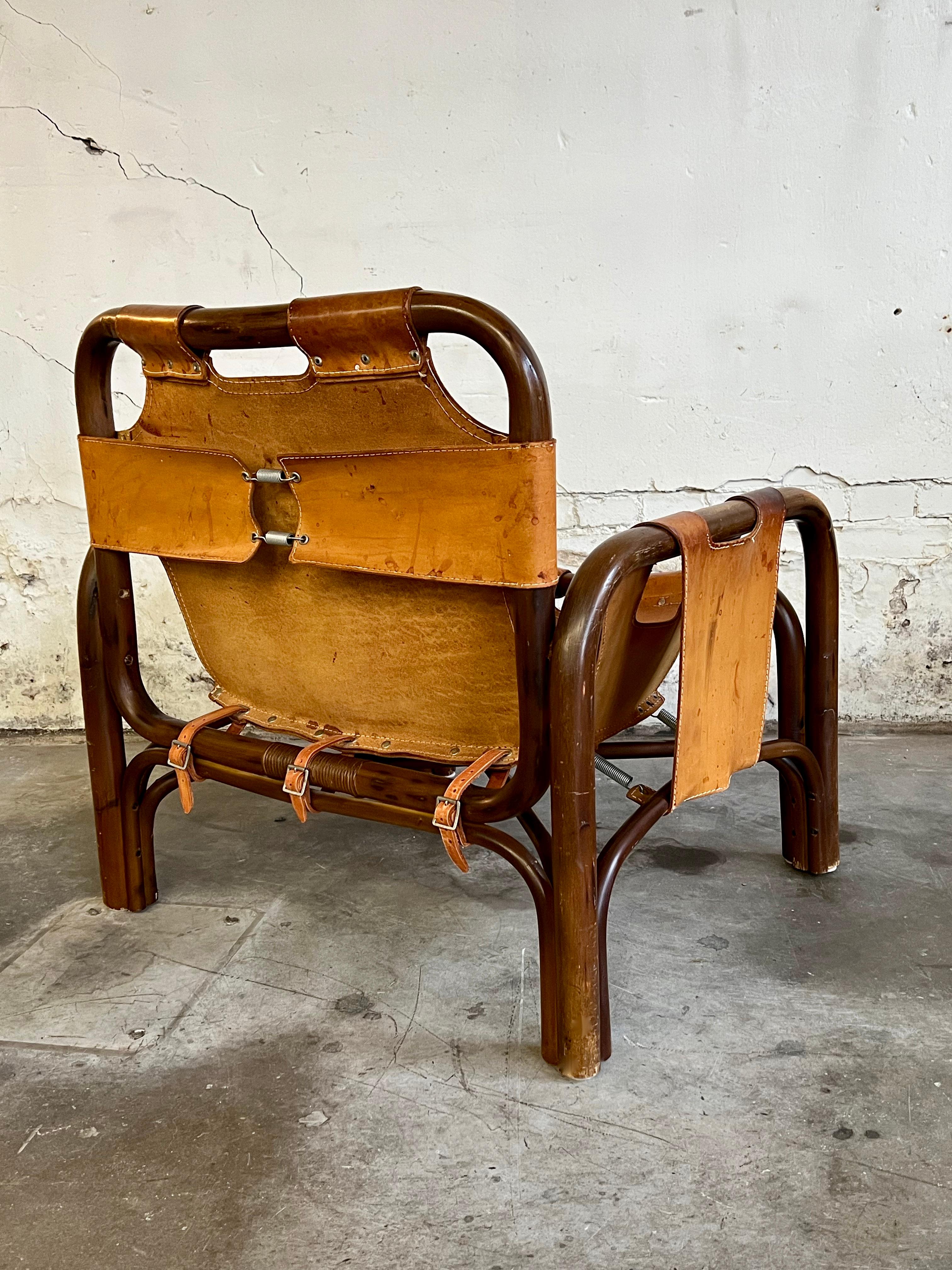 European Safari chair by Tito Agnoli, Italy 1960 For Sale