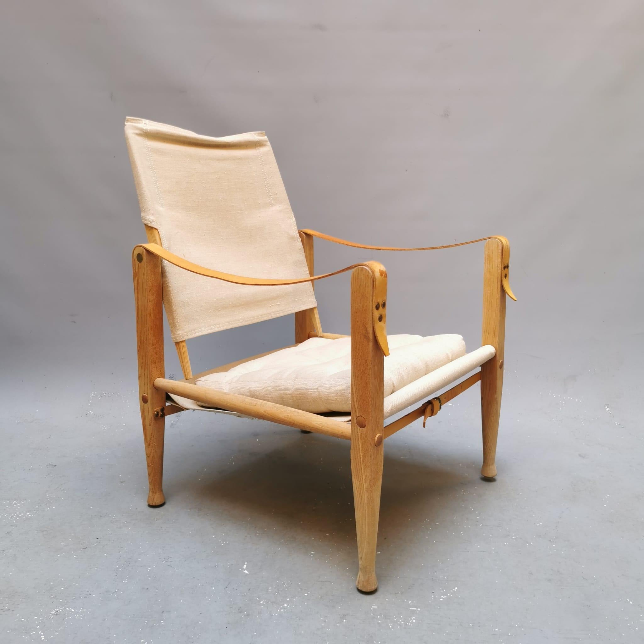 Danish Safari Chair, Kaare Klint, Rasmussen  For Sale