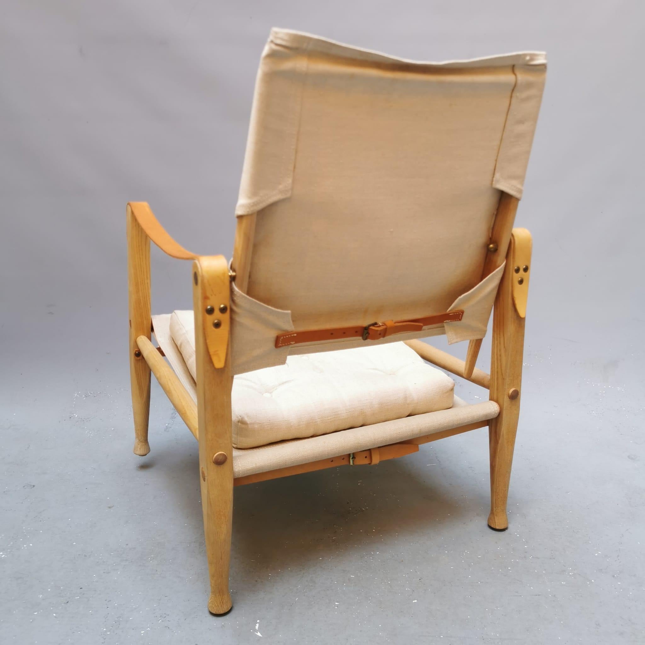 Safari Chair, Kaare Klint, Rasmussen  In Good Condition In Milano, Lombardia
