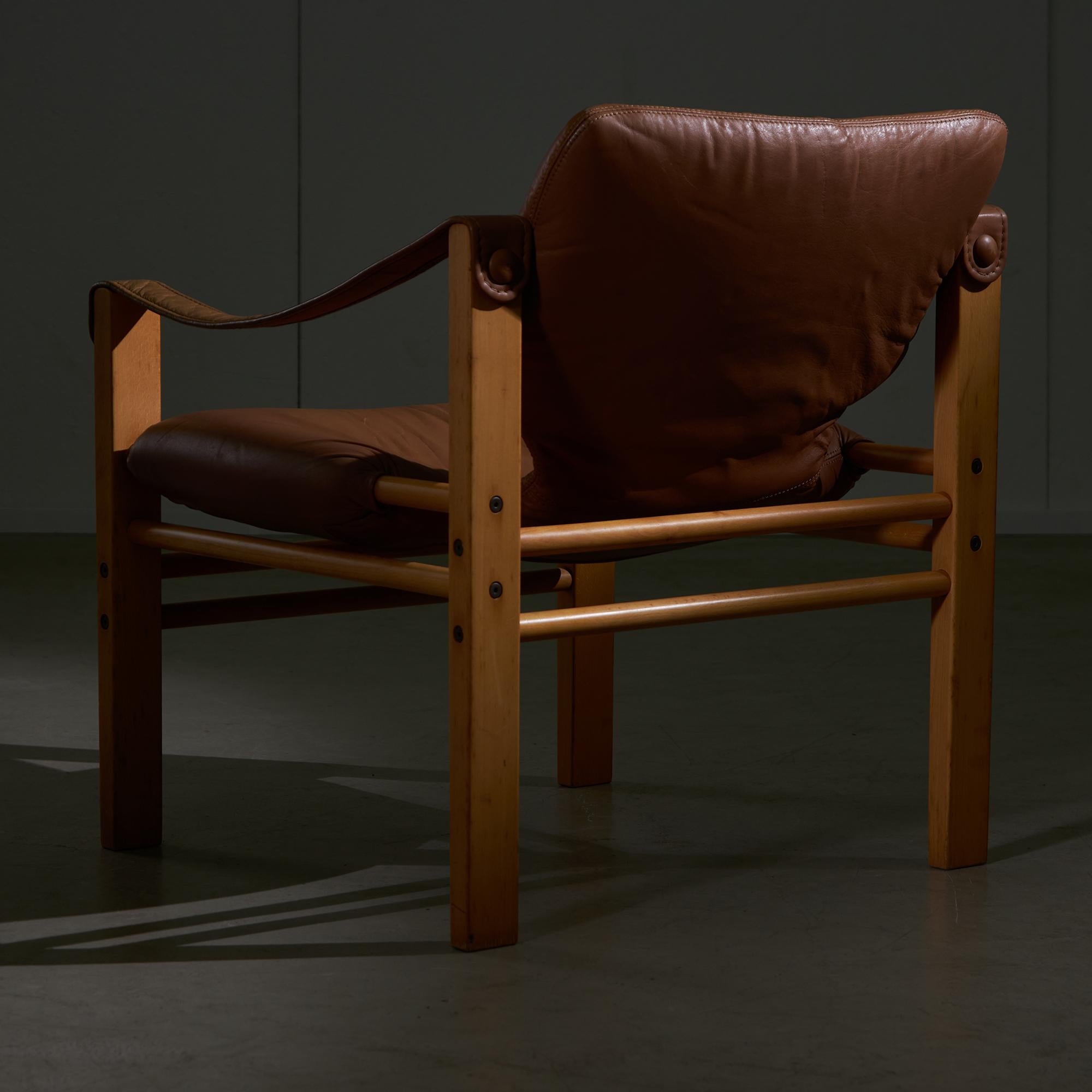 Danish Safari Chairs by Maurice Burke for Skippers Mobler, 1960s. 2 pieces