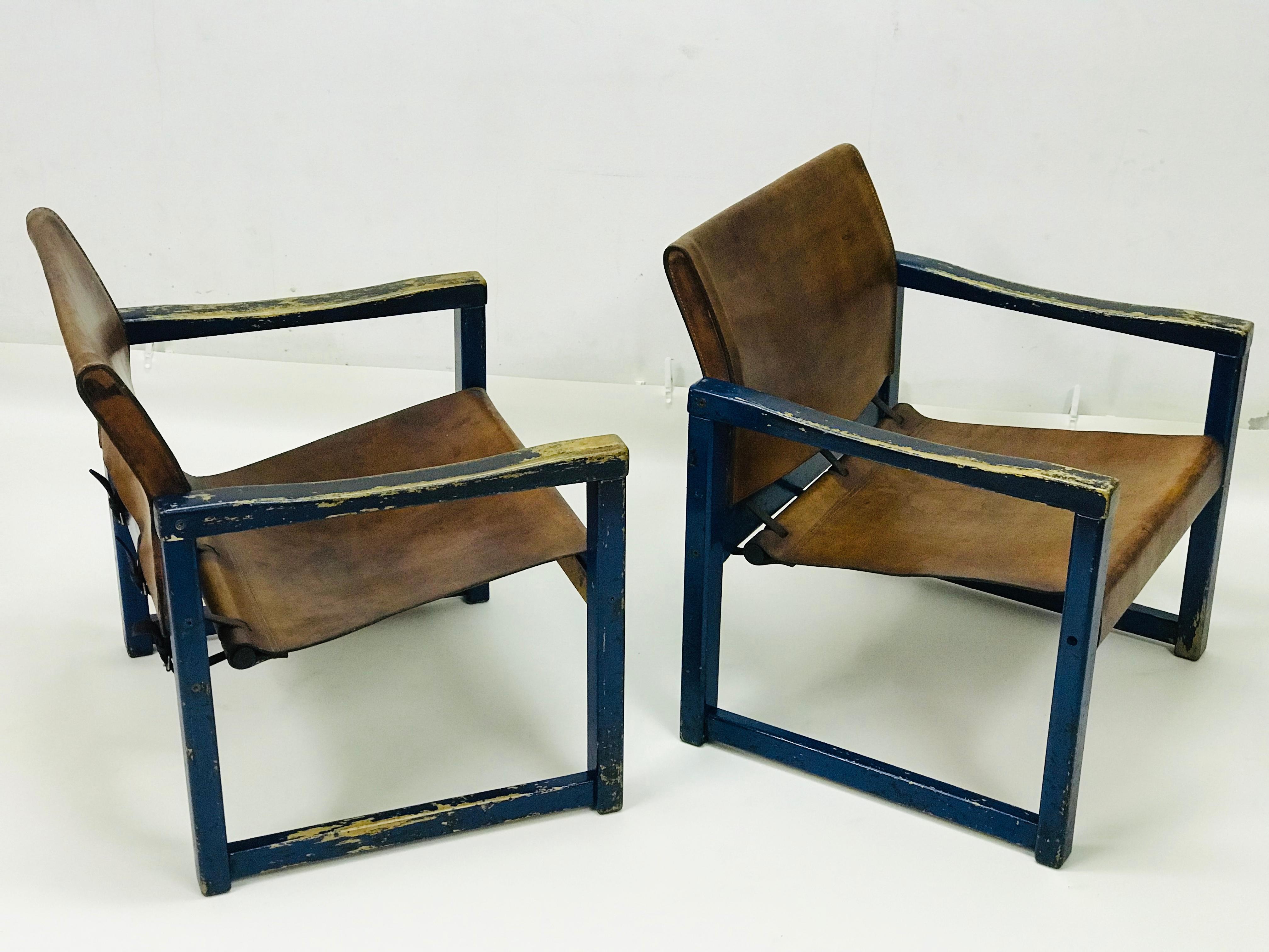 Swedish Safari Chairs Karin Mobring, Leather 1970