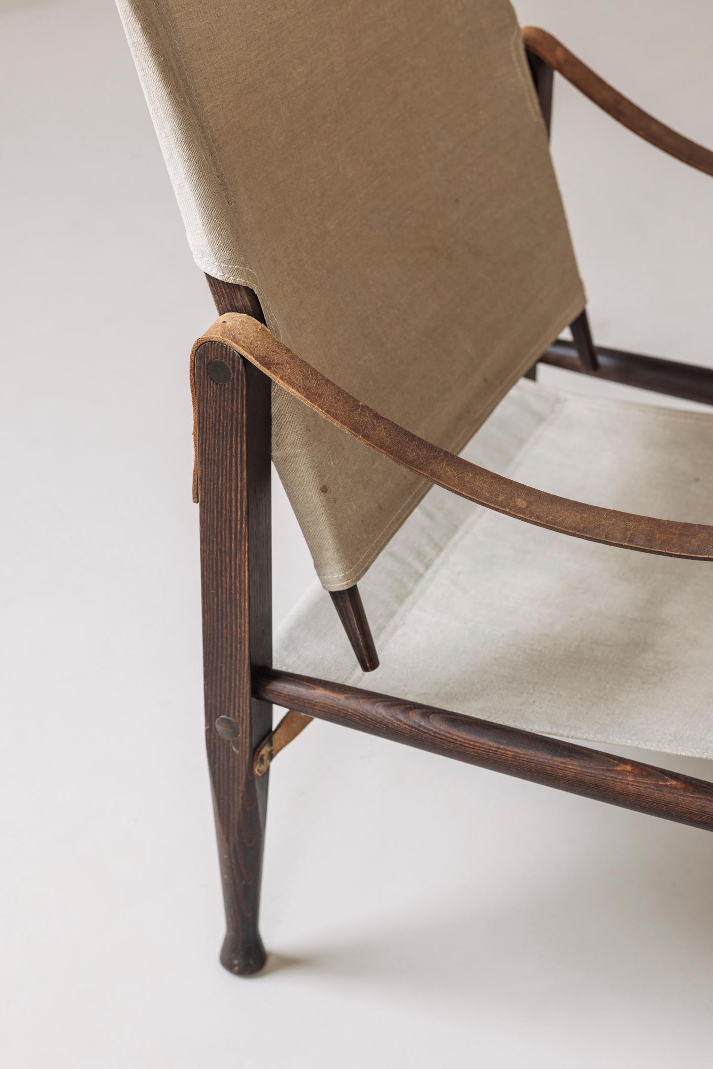Fauteuil 'Safari' par Kaare Klint pour Rud Rasmussen, Danemark années 1950 3