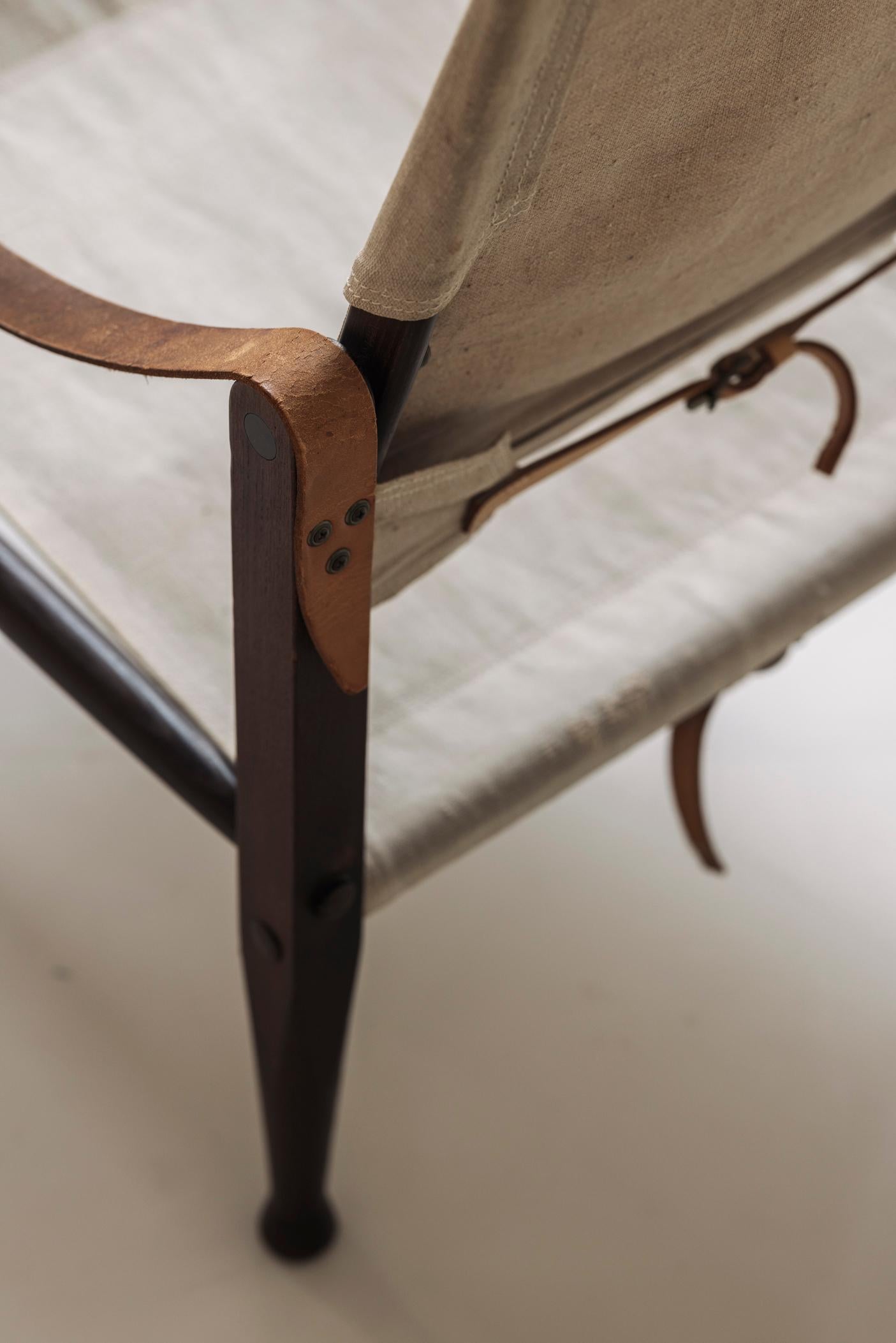 Fauteuil 'Safari' par Kaare Klint pour Rud Rasmussen, Danemark années 1950 1