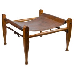 Tabouret Safari en cuir par Kaare / Esben Klint pour Carl Hansen, Danemark, 193