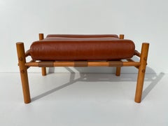 Safari Footstool in Cognac Leather