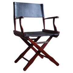 Vintage Safari leather folding chair from M. Hayat & Bros 
