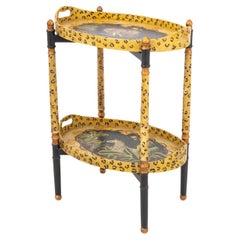 Safari-Motiv bemalt 2-Tier Tray Top Folding Tisch