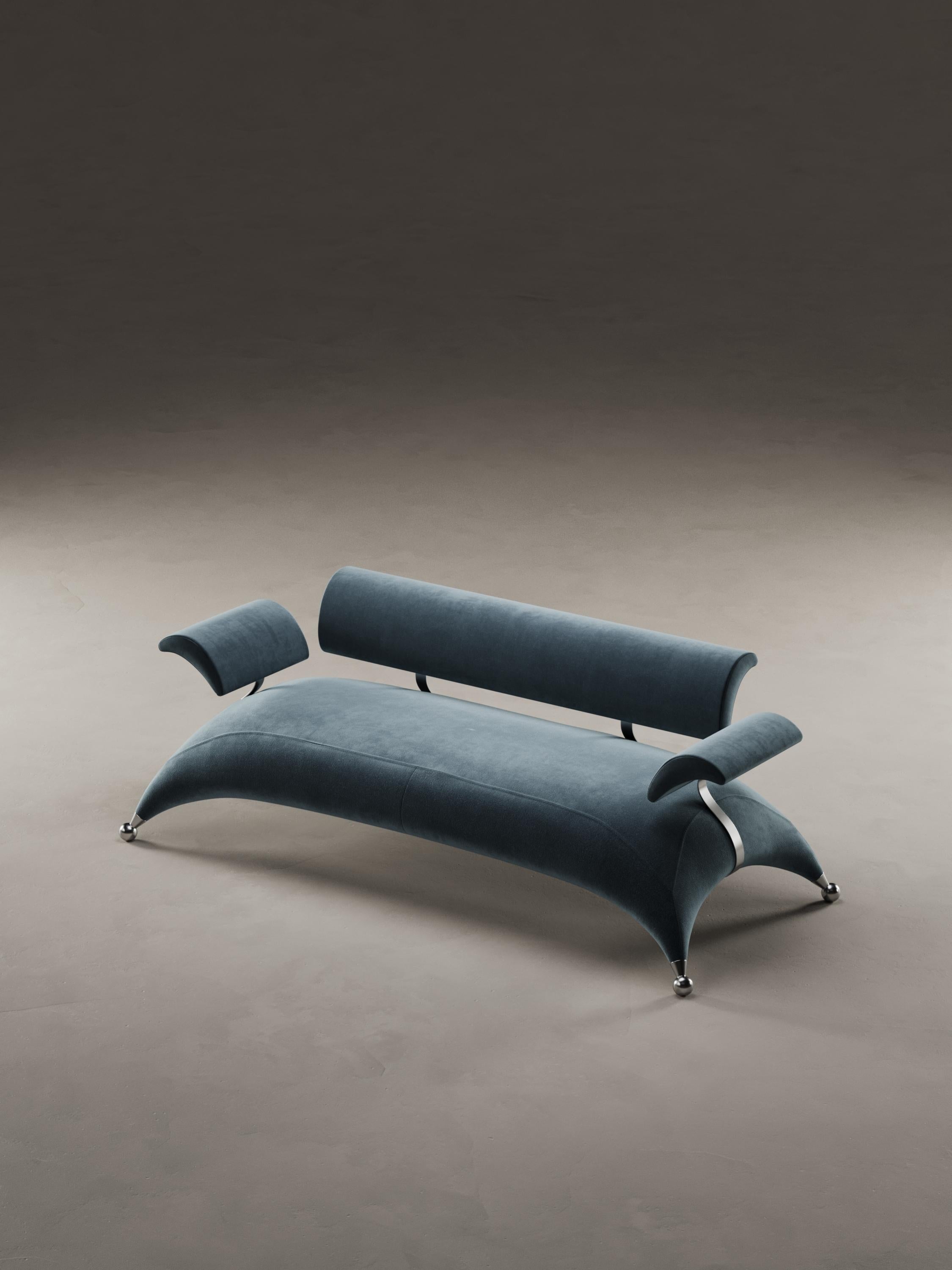 European Handmade Exceptional Design Sculptural Safari sofa For Sale