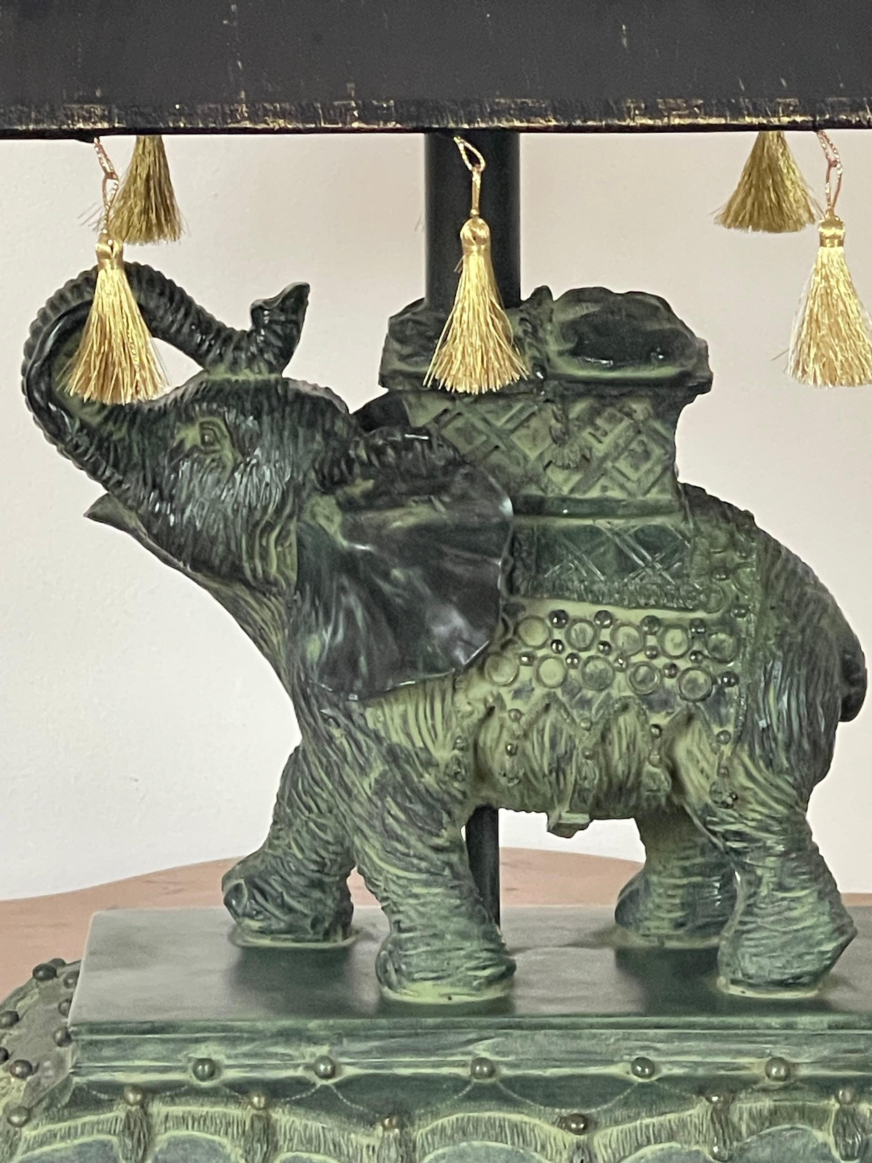 Safari Style British Colonial Elephant Lamp For Sale 1
