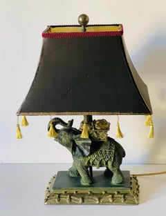 Safari Style Elephant Lamp with Gold Eash