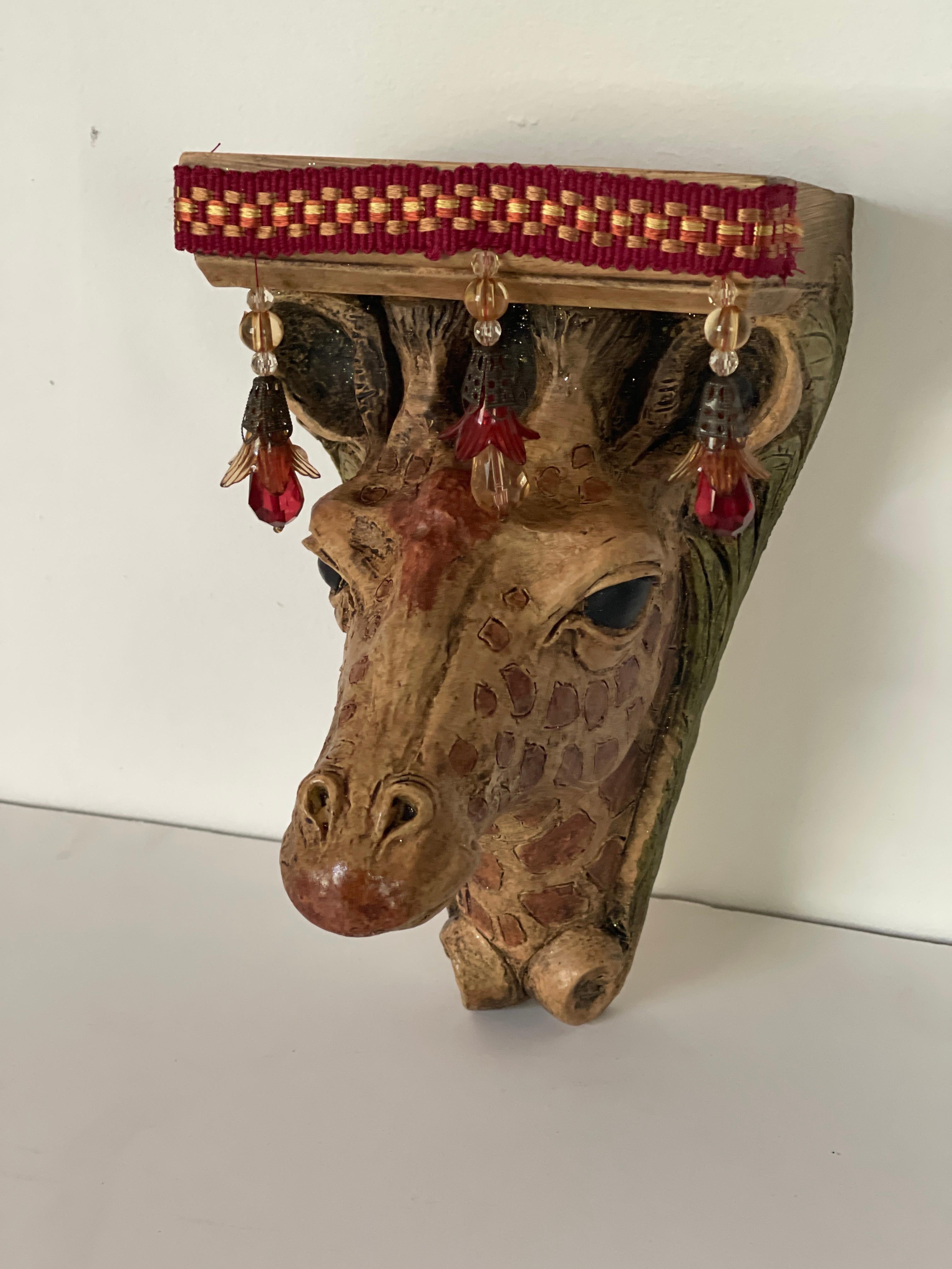 American Safari style Giraffe Wall Bracket For Sale