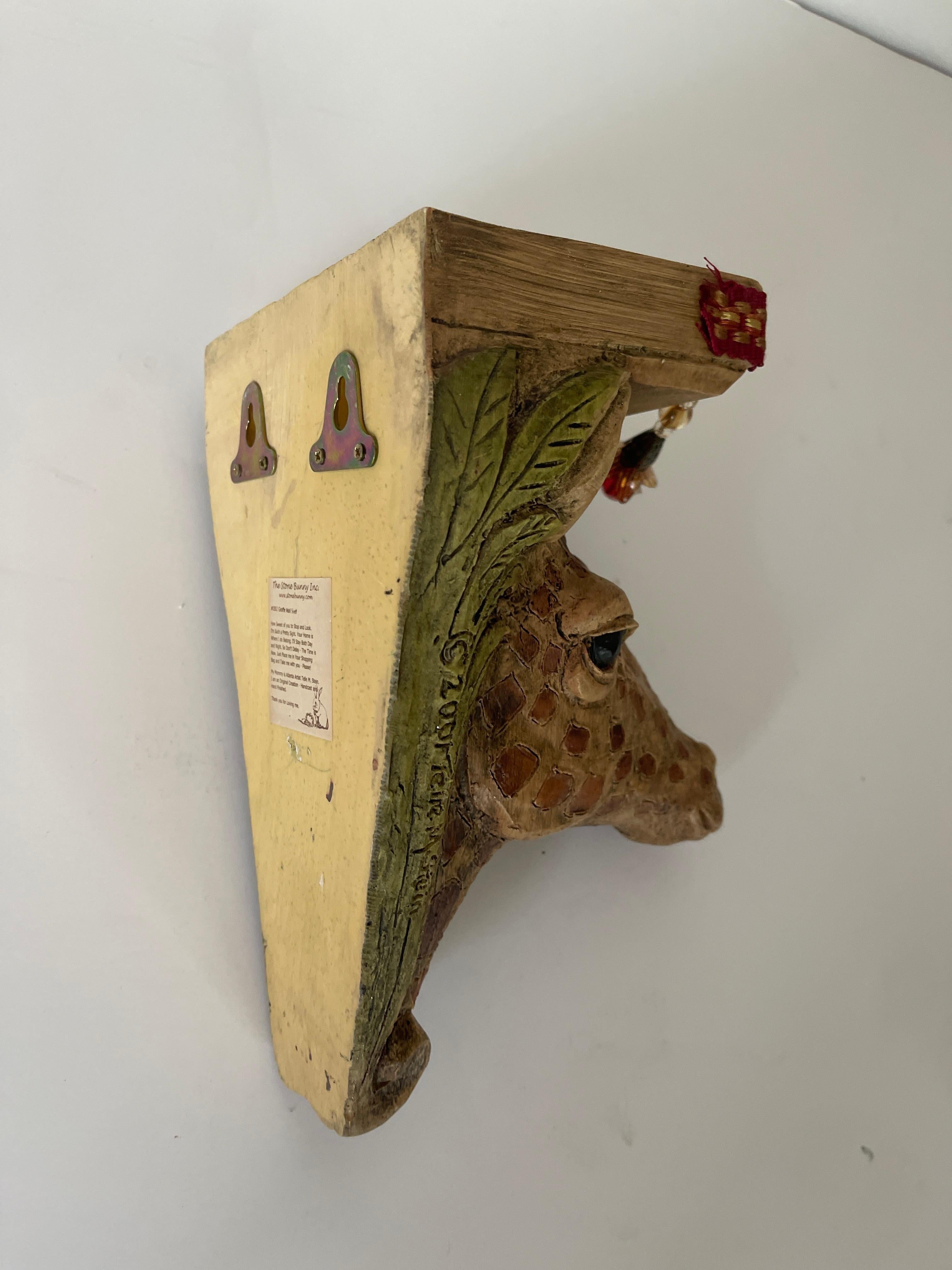 Late 20th Century Safari style Giraffe Wall Bracket For Sale