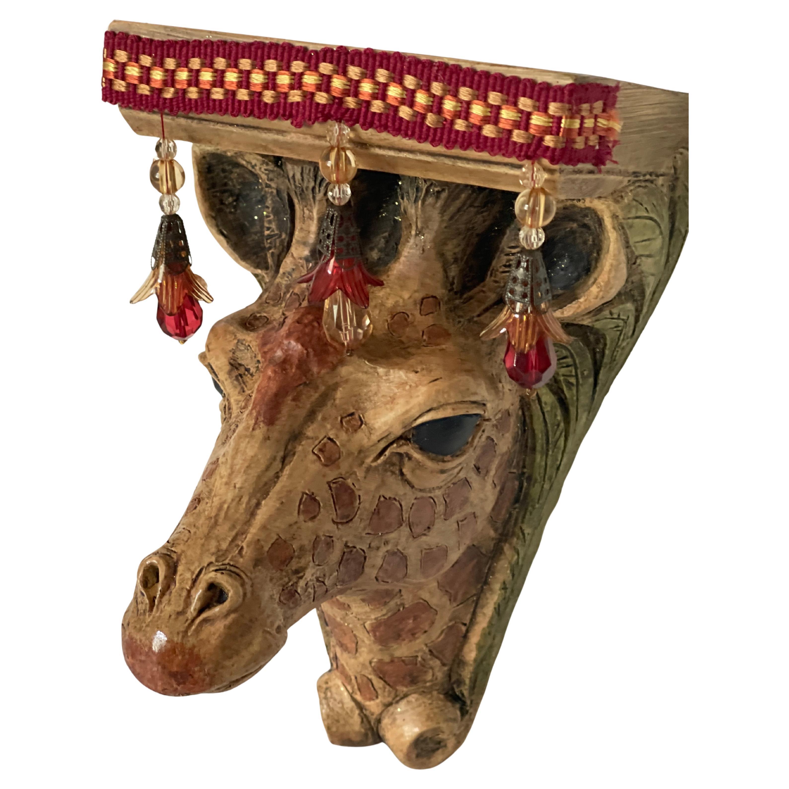 Safari style Giraffe Wall Bracket For Sale