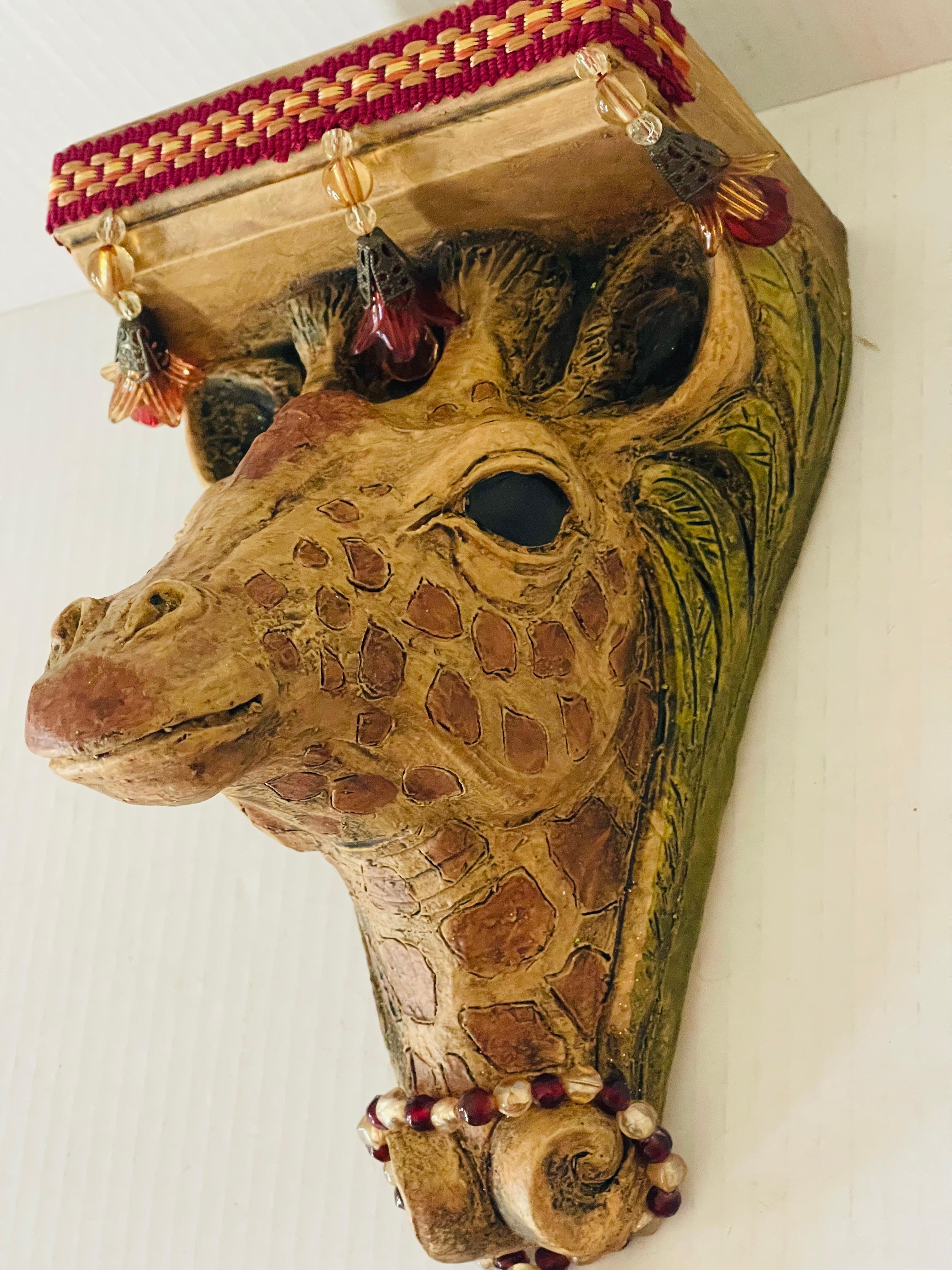 British Colonial Safari style Giraffe Wall Bracket For Sale