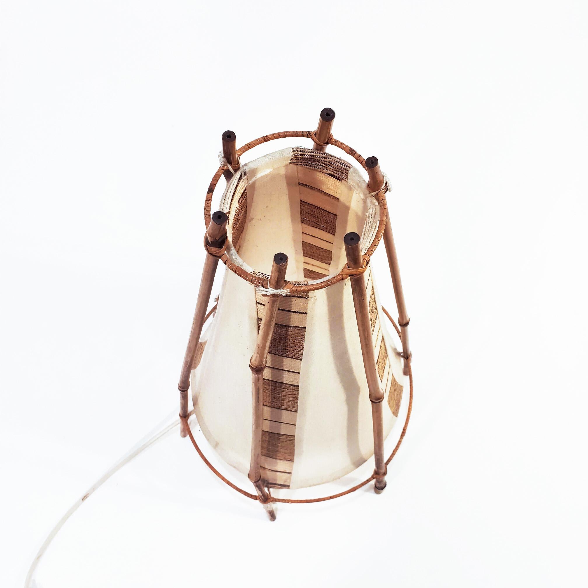 Tribal Safari style table or floor lamp designed by Louis Sognot, Italy, 1960s For Sale