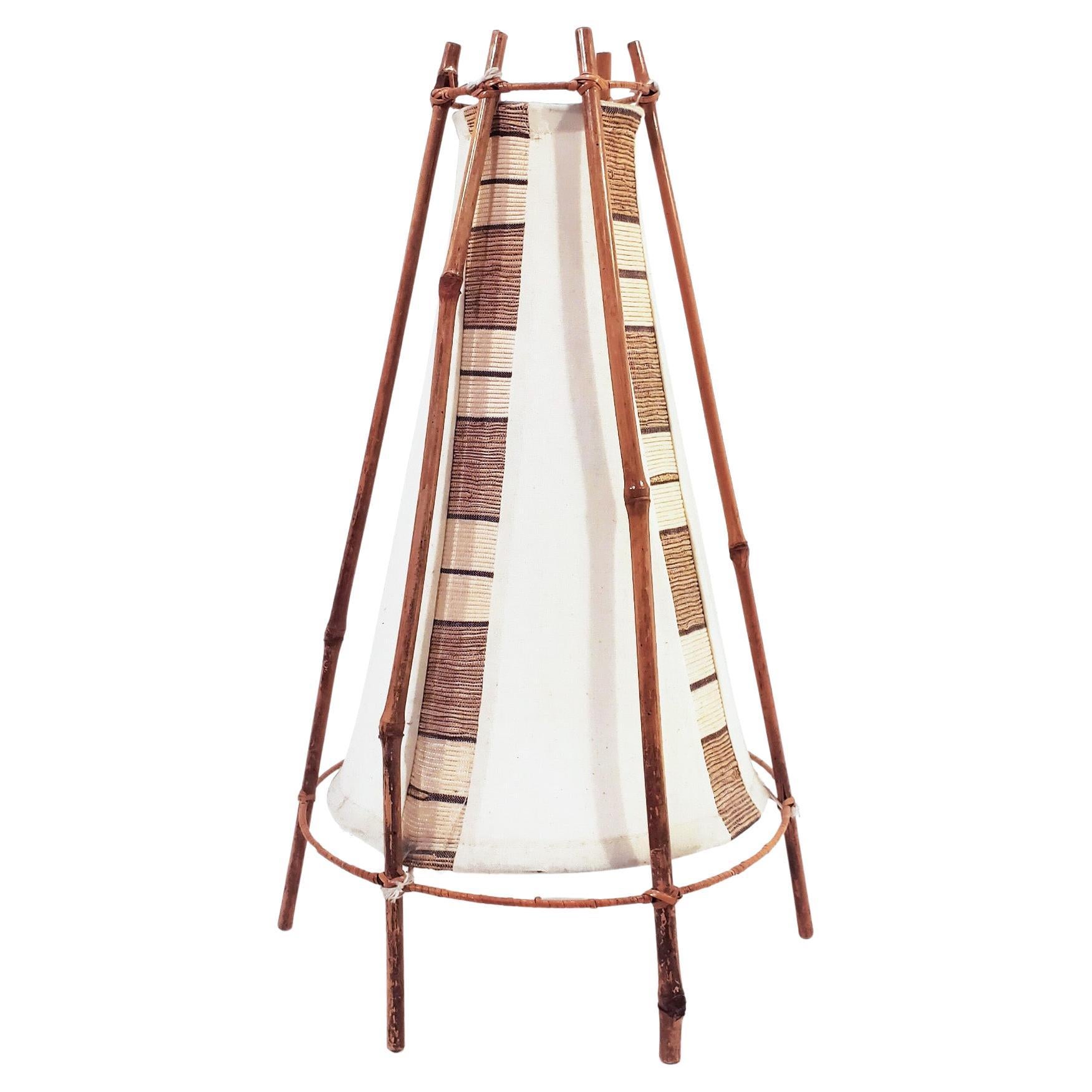 Safari style table or floor lamp designed by Louis Sognot, Italy, 1960s For Sale