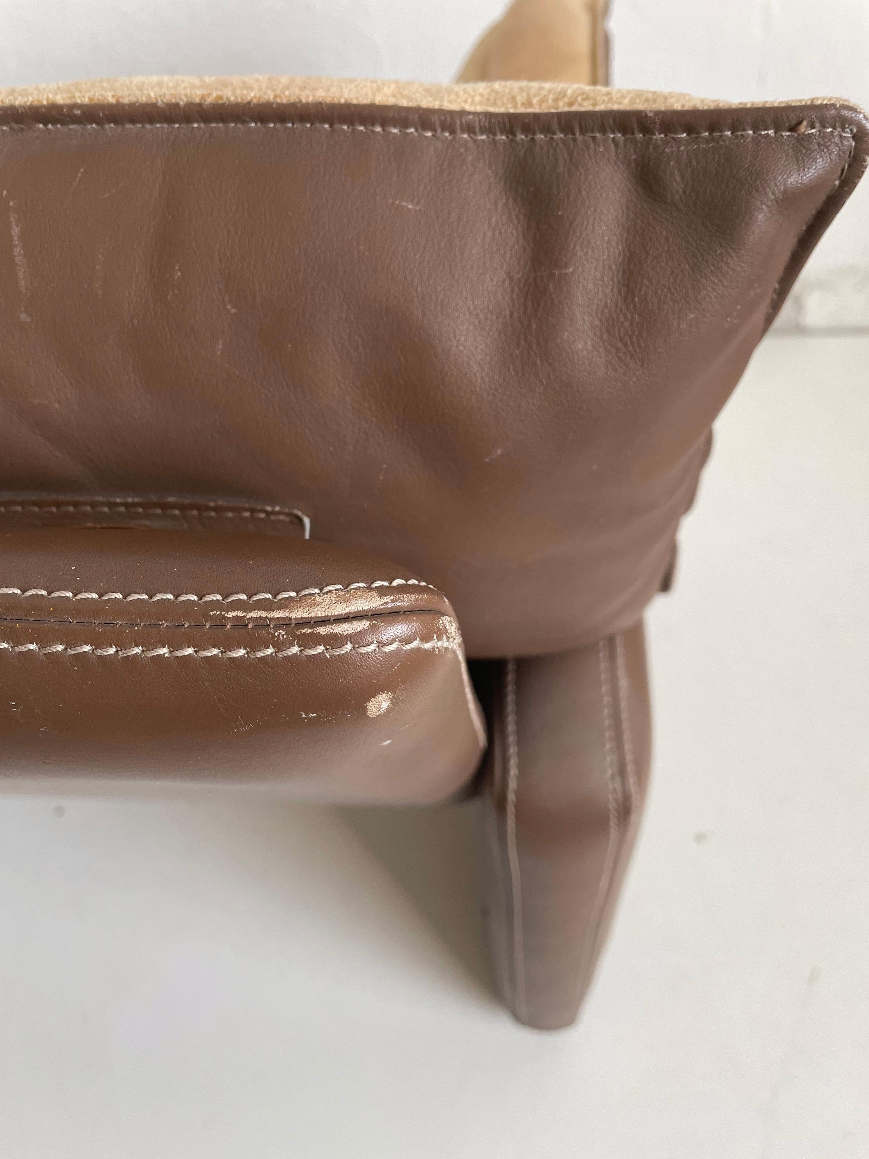 Safari-Esszimmerstuhl aus Wildleder und Leder, Carlo Bartoli für Rossi di Albizzate, #4 3