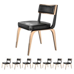 "Safari XCIII" Chair, Set of Eight, Bronze and Tailor Made Leather, Istanbul