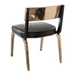"Safari XCIII" Chair with Bronze and Tailor Made Leather, Istanbul