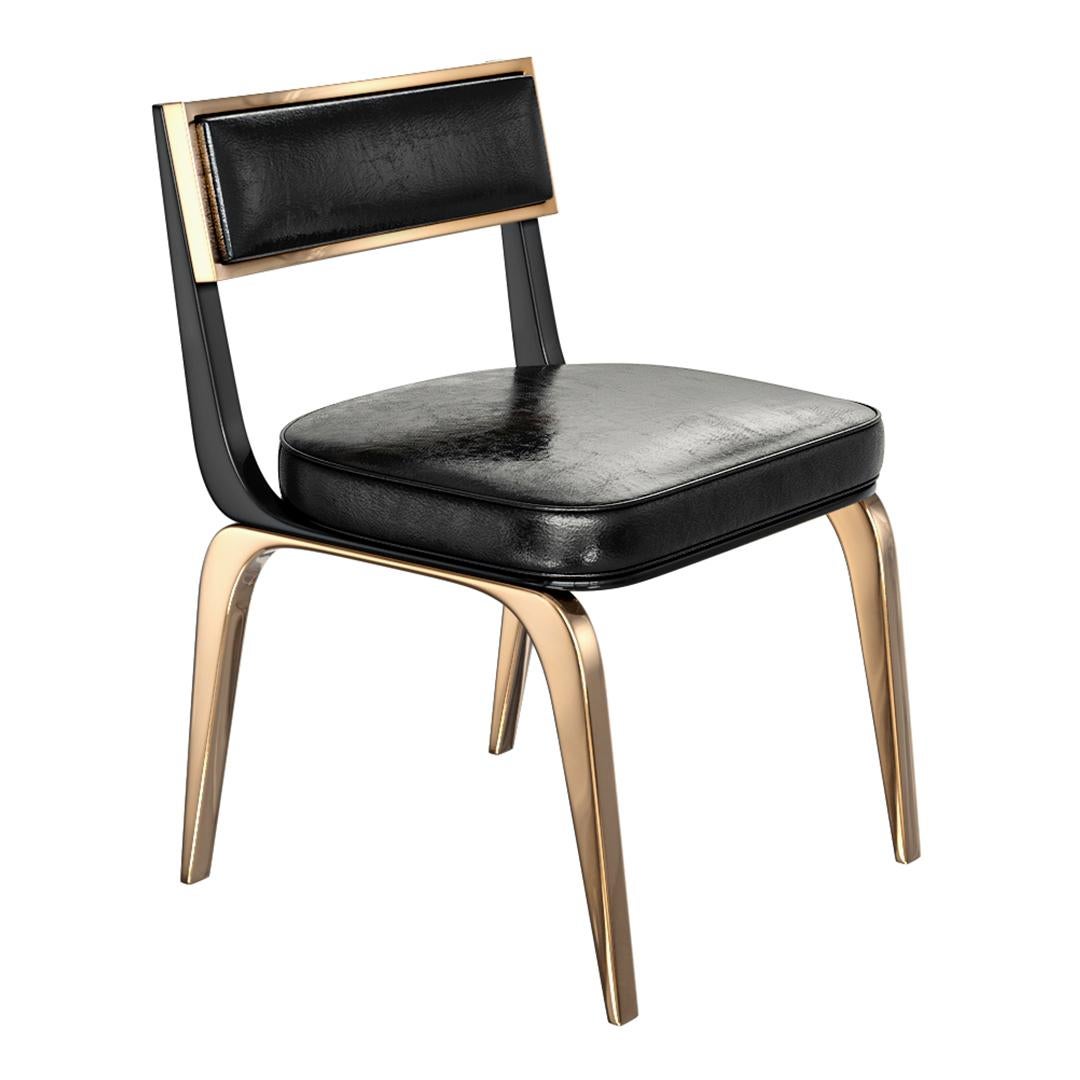 Stuhl „Safari XCIII“ mit Bronze und maßgeschneidertem Leder, Istanbul im Angebot 3