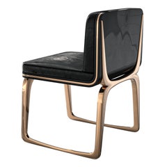 "Safari XLIX" Chair with Bronze, Stainless Steel, Tailor Made Leather, Istanbul
