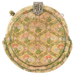 Safavid Hand Woven Textile Hand Bag W Silver Clasp