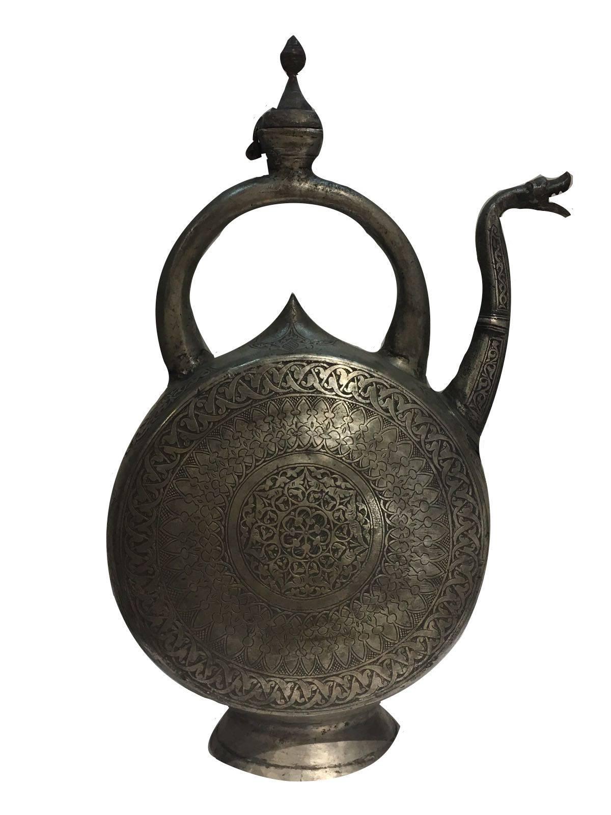 Other Safavid Tinned Copper Ewer, 17th Century For Sale