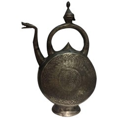 Safavid Tinned Copper Ewer, 17th Century