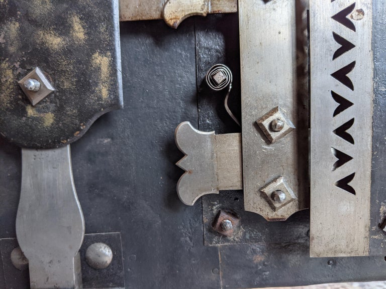 Safe in Studded Iron and Wood, France, Mid 19th Century at 1stDibs