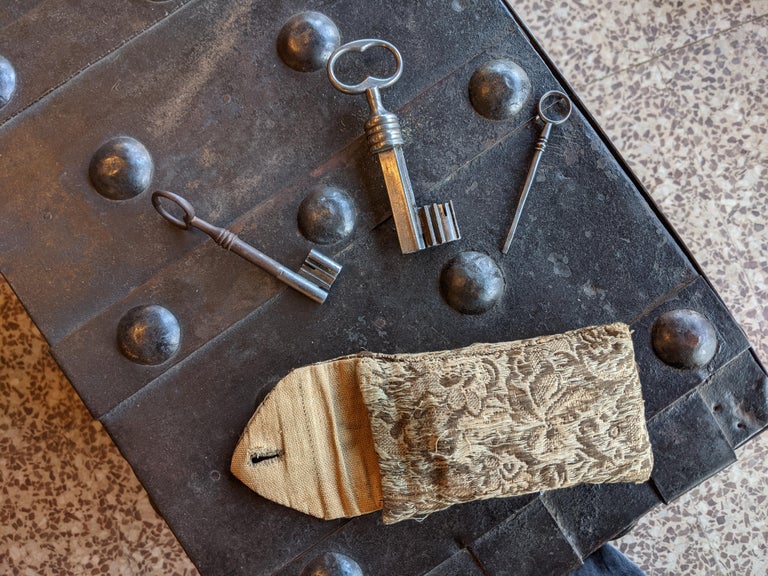 Safe in Studded Iron and Wood, France, Mid 19th Century at 1stDibs