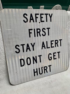 Safety First Vintage Road Sign