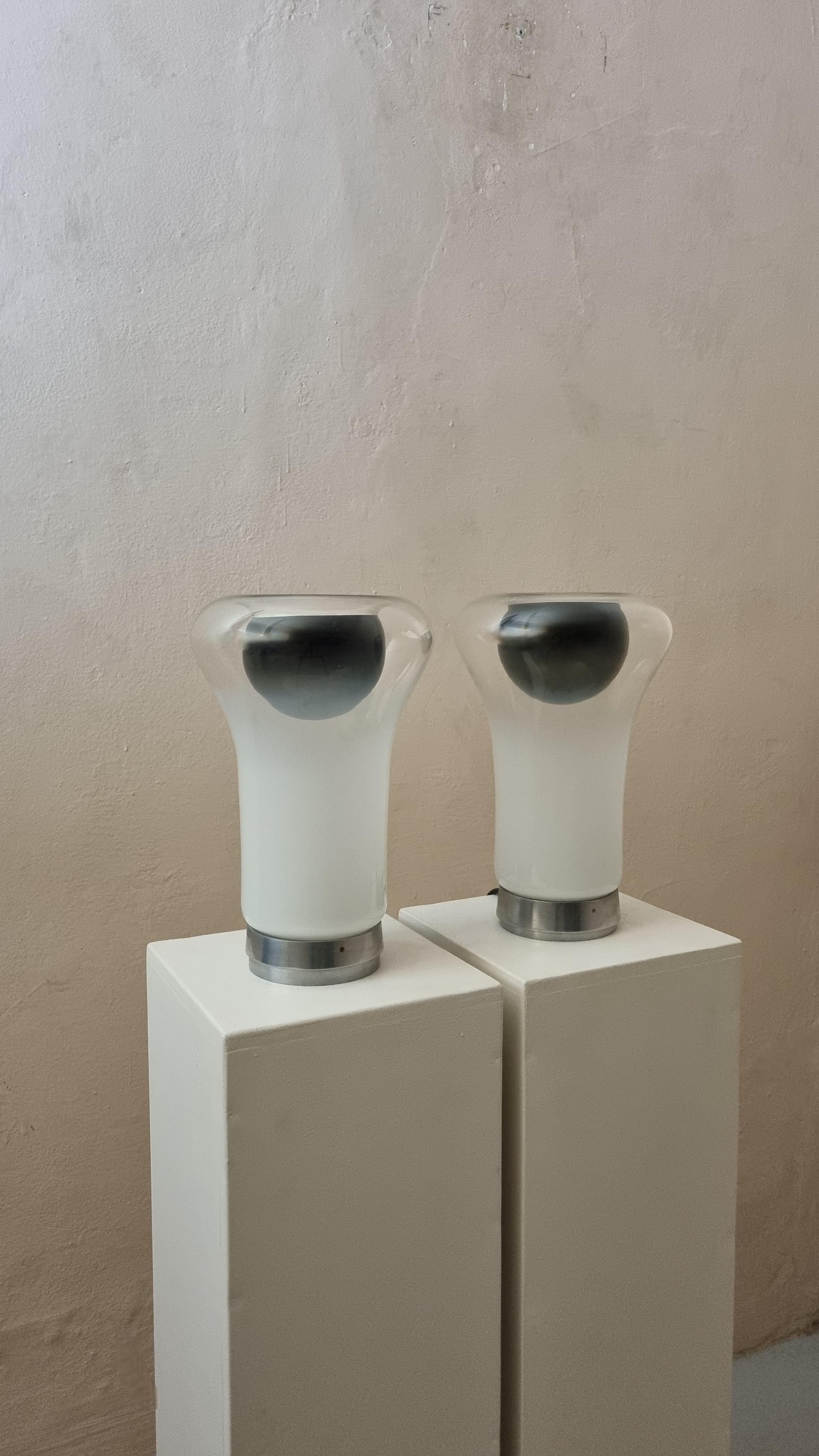 Fait main Lampes de table Saffo conçues par Angelo Mangiarotti pour Artemide, 1967 en vente