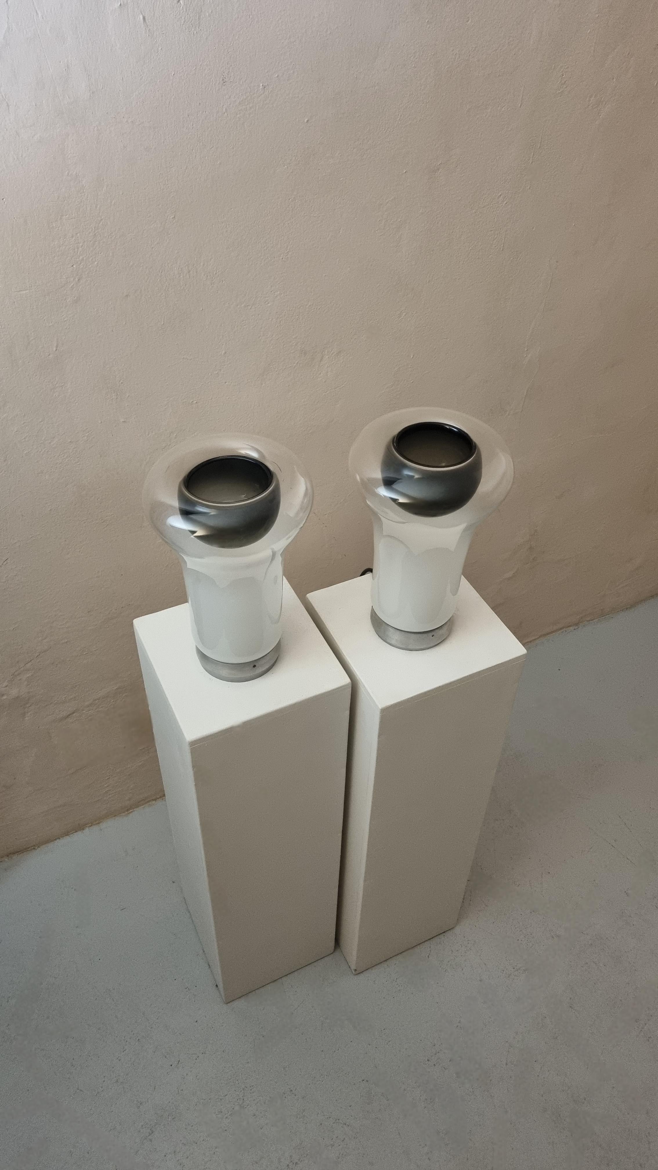 20ième siècle Lampes de table Saffo conçues par Angelo Mangiarotti pour Artemide, 1967 en vente