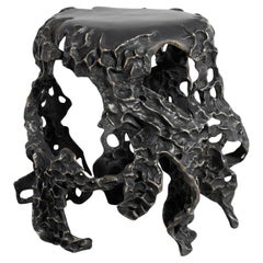 Saffron Bronze Stool in Brass, Viya by Vikram Goyal
