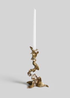 Saffron Candle Holder Large in Brass, Viya by Vikram Goyal