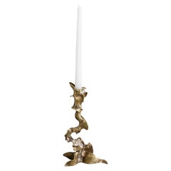 Saffron Candle Stand Large in Brass, Viya by Vikram Goyal