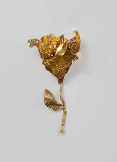 Saffron Gold Wall Sconce A in Brass, Viya by Vikram Goyal