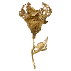 Saffron Gold Wall Sconce B in Brass, Viya by Vikram Goyal