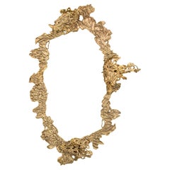 Saffron Gold Mirror Tall in Brass, Viya by Vikram Goyal