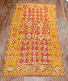 Saffron Red Quirky Moroccan Colorful Geometric Accent Rug