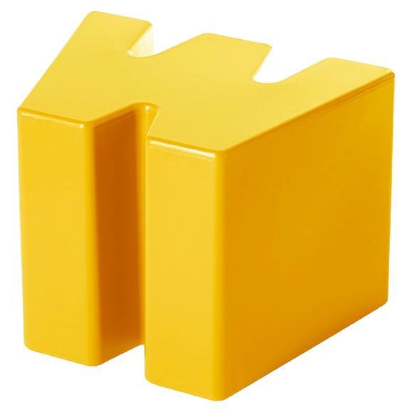 Saffron Yellow Double U Stool by Kazuko Okamoto