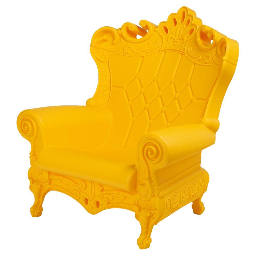 Saffron Yellow Little Queen Of Love Kids Armchair by Moro, Pigatti