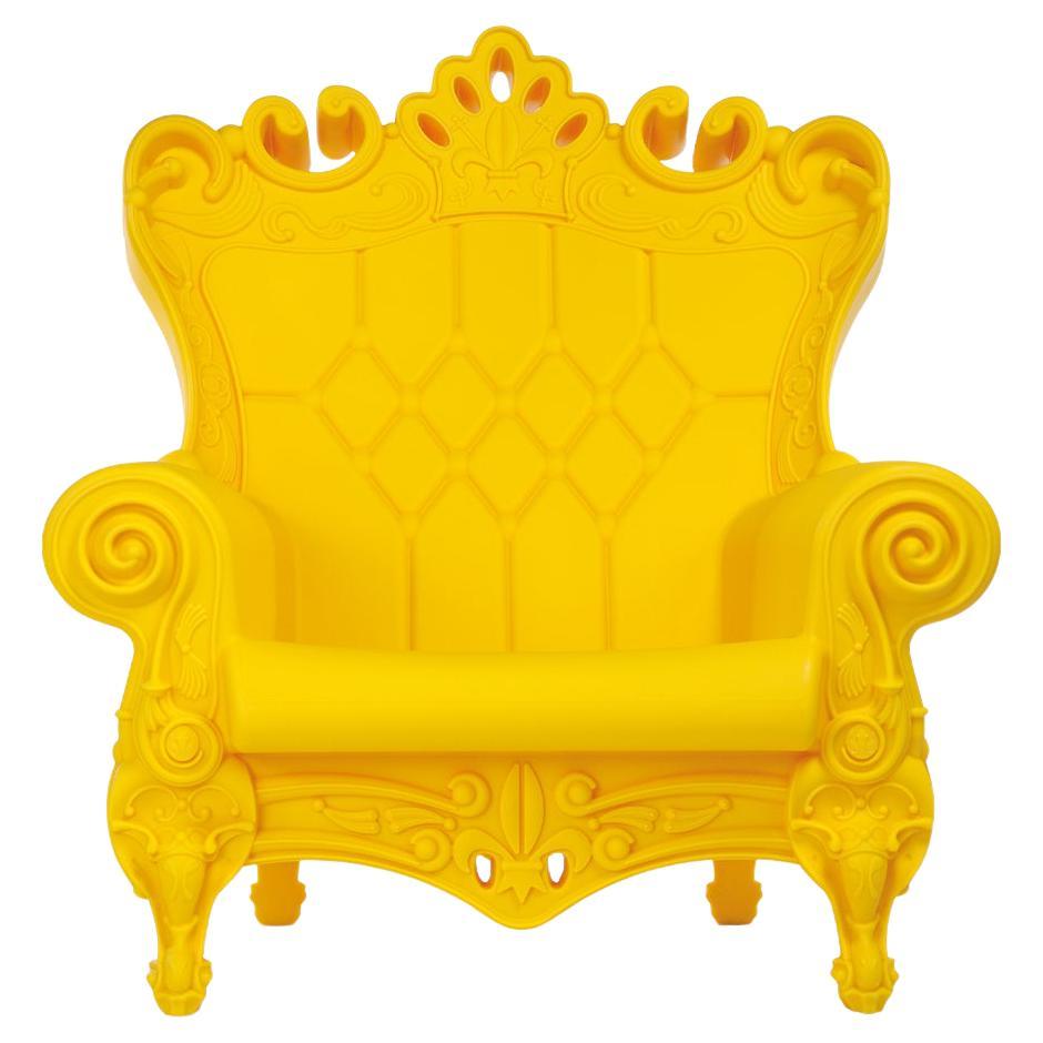 Saffron Yellow Queen Of Love Armchair by Moro, Pigatti