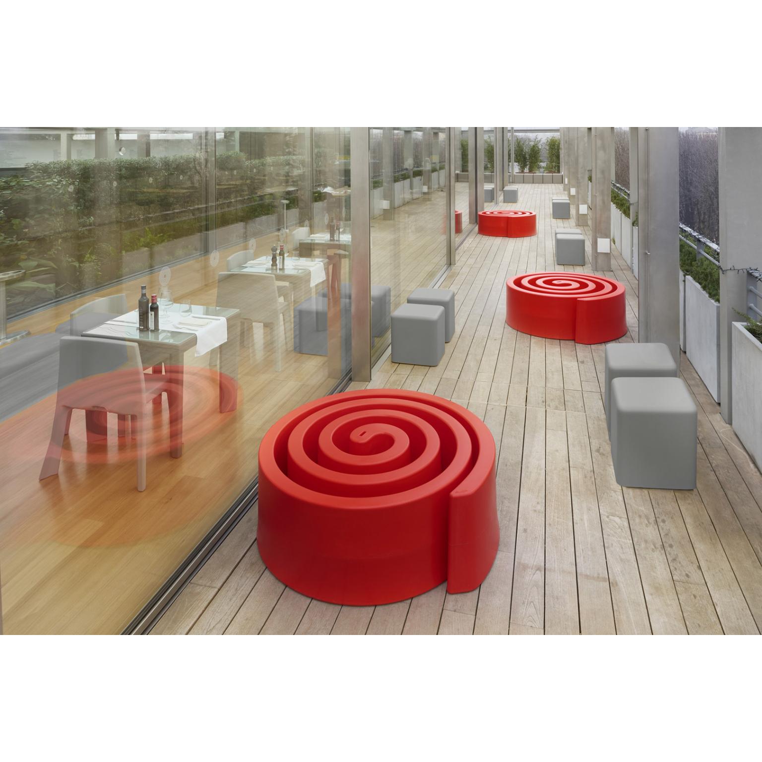 Saffron Yellow Summertime Pouf by Giò Colonna Romano
Dimensions: D 120 x W 129 x H 43 cm. Seat Height: 43 cm.
Materials: Polyethylene.
Weight: 55 kg.

This product is suitable for indoor and outdoor use. Available in different color options. Please
