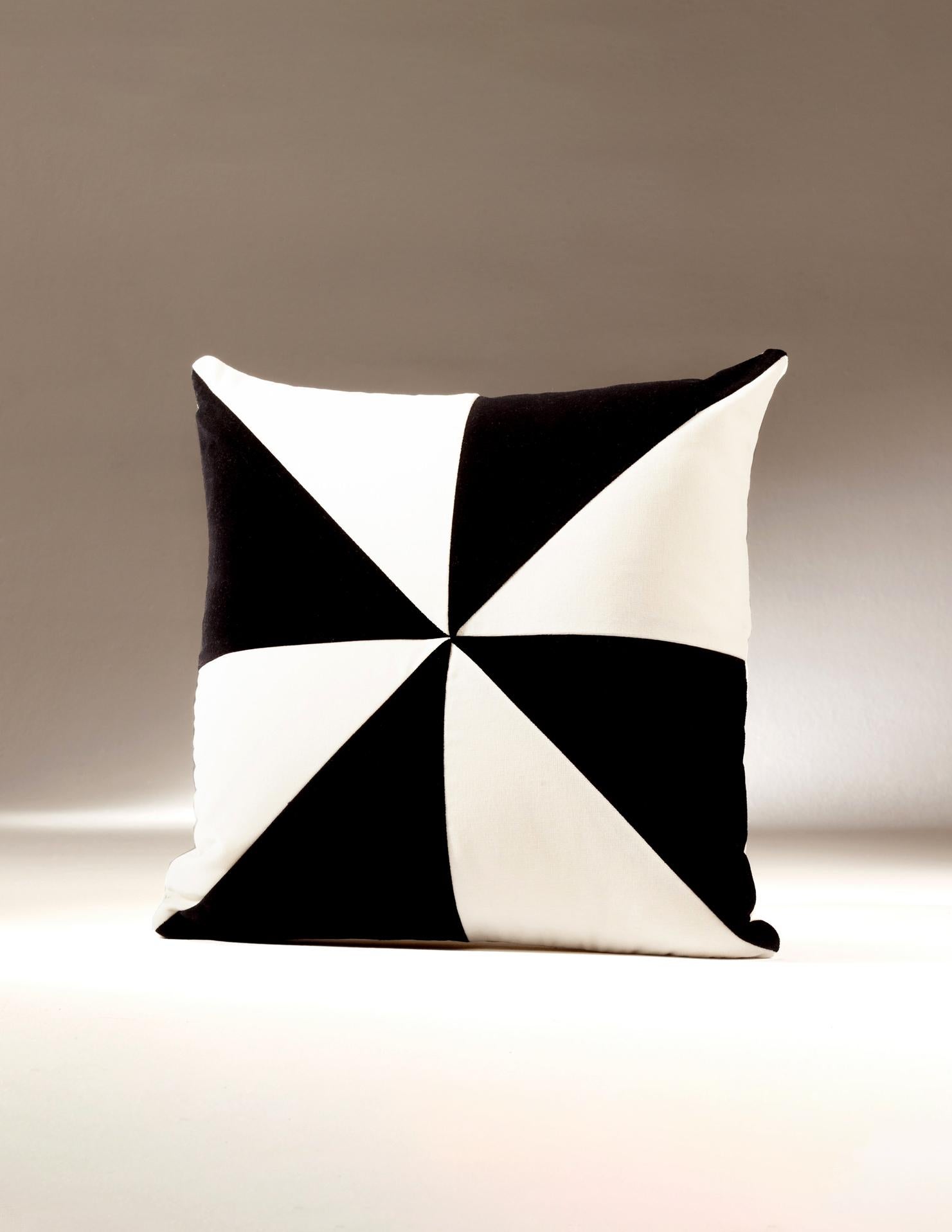 Safira Brick and Ivory Velvet Deluxe Handmade Decorative Cushion For Sale 1