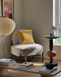 Safira Cobalt Blue and Camel Velvet Deluxe Handmade Decorative Cushion