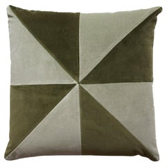 Cuscino decorativo fatto a mano in velluto verde Safira Deluxe